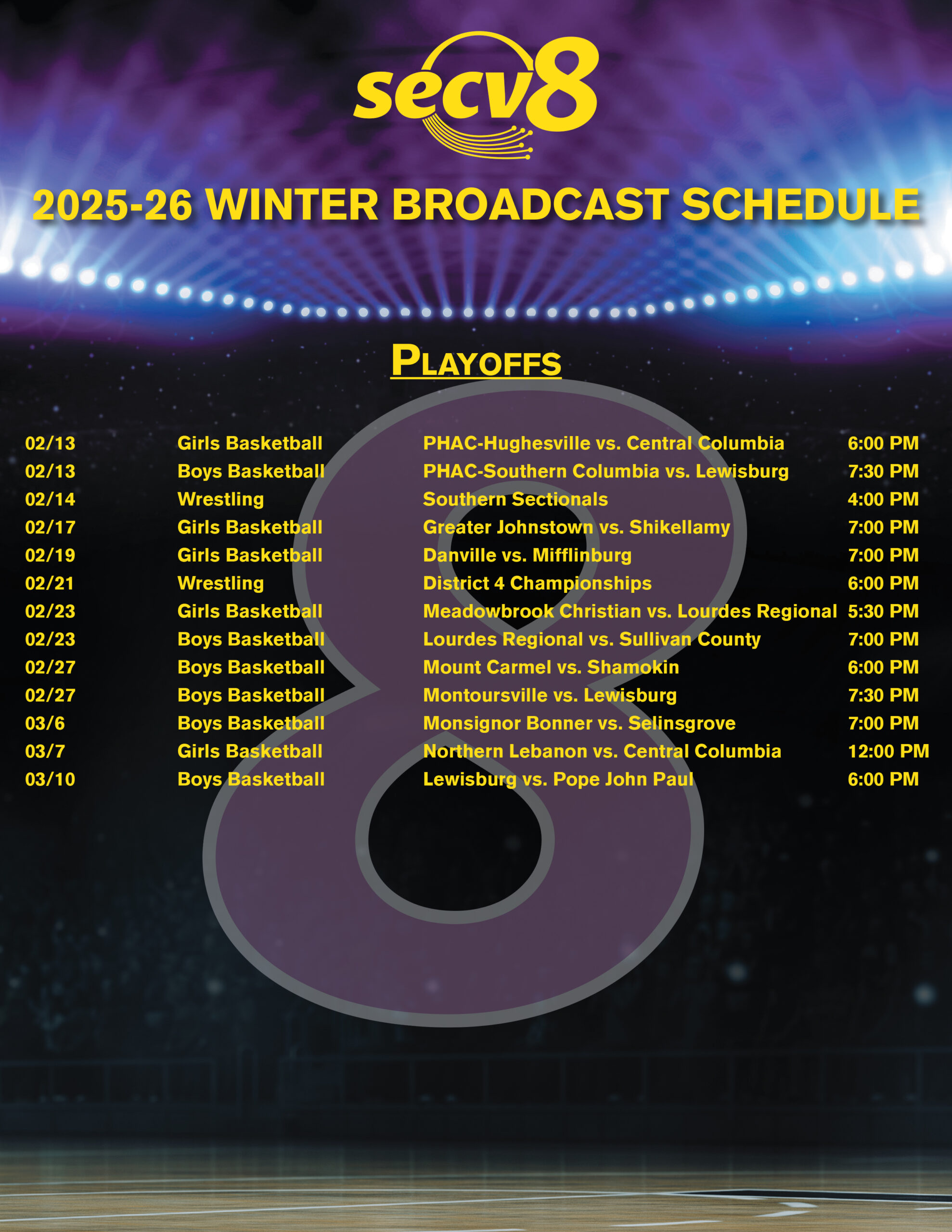 Broadcast Schedule Template Winter 2025 2026 Change 12